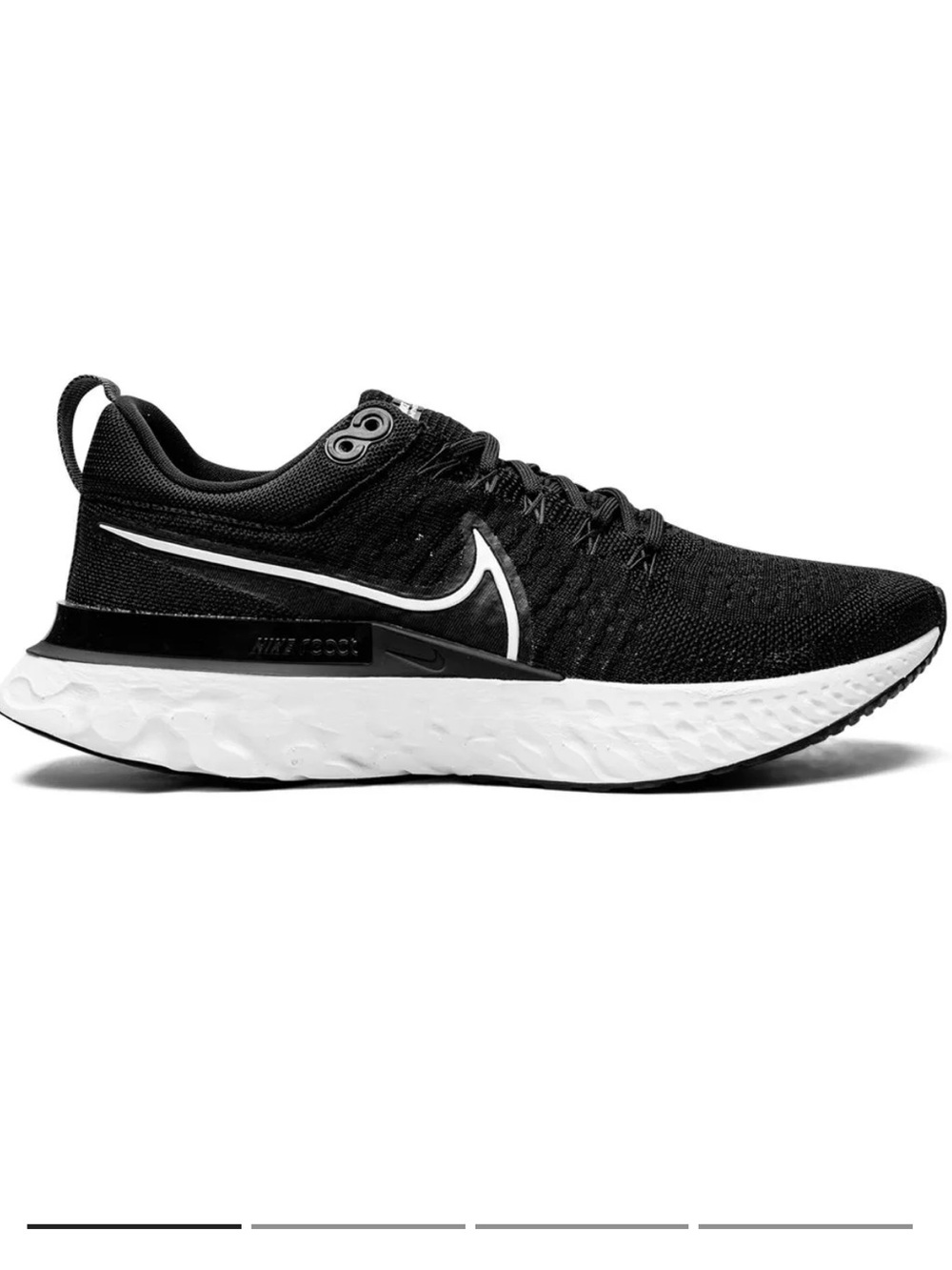 NIKE React Infinity Run Flyknit 2 in Black/White